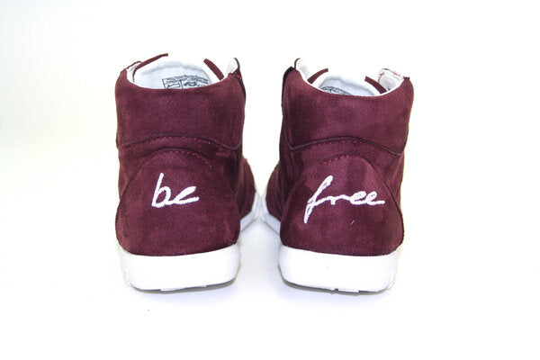 be free – Sneaker High-Cut bordo